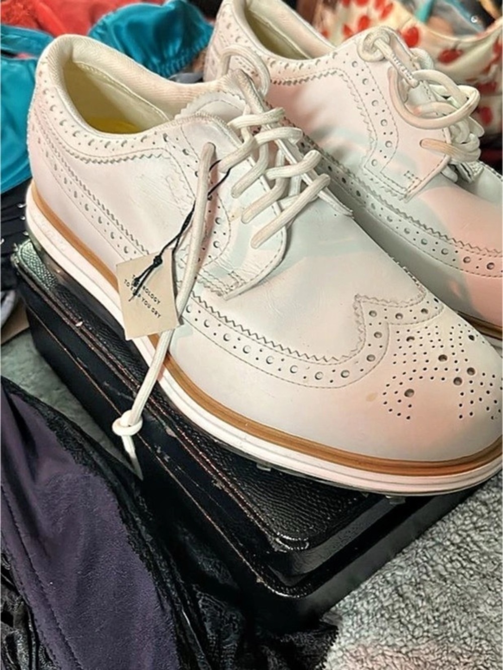 Cole Haan Original women’s Grand Tour Golf Waterproof Shoes Wingtip Platform Sne